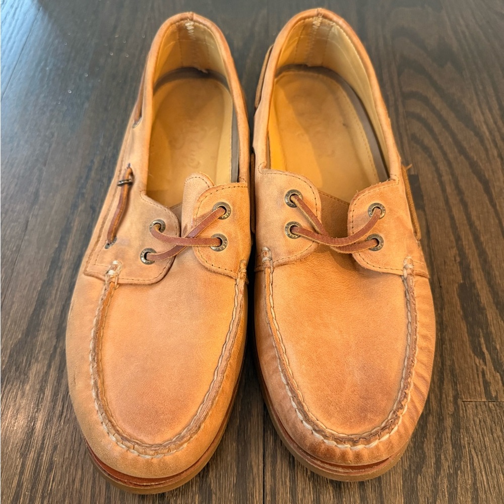 Sperry Light Brown Leather Boat Shoes